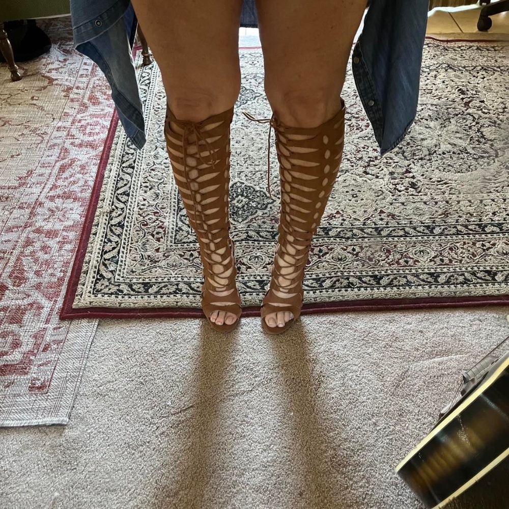 Gladiator Knee High Stiletto Sandals
